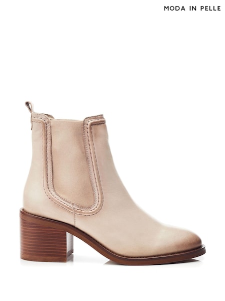 Moda in Pelle Omally Cording Detail Leather Chelsea Boots (AT7405) | AED404
