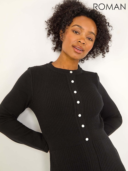 Roman Petite Pearl Detail Knitted Dress (AT7431) | 372 LEI