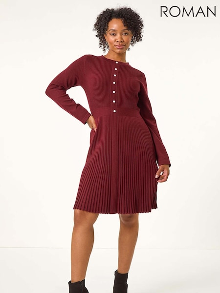 Roman Petite Pearl Detail Knitted Dress (AT7439) | €79