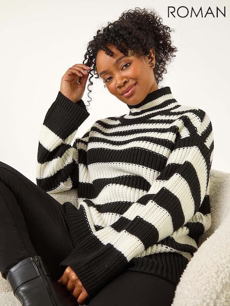 Roman Petite Stripe High Neck Jumper (AT7459) | € 61