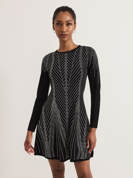 Phase Eight Black Lexie Stud Dress (AT7519) | €83
