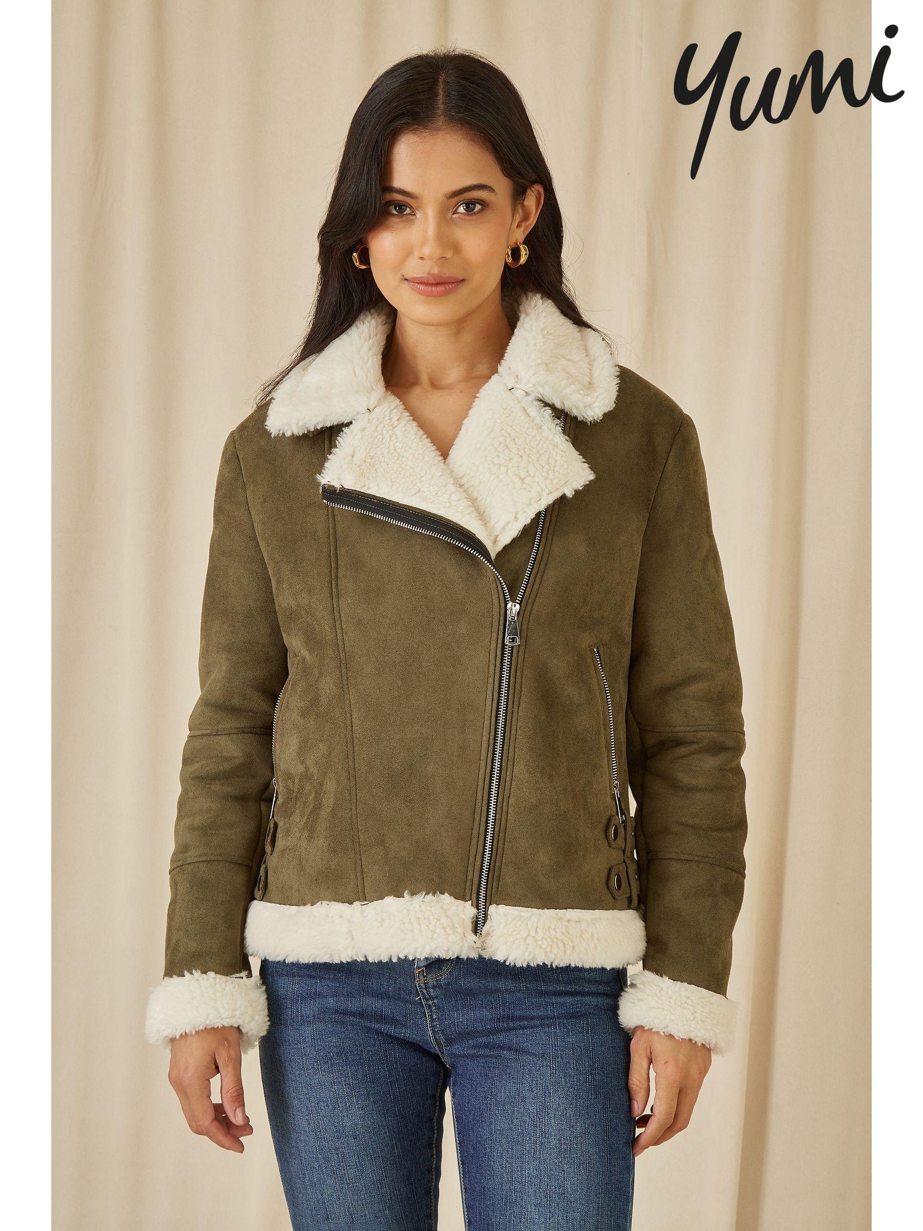 Women s Jackets Teddy Borg Plain Fauxsuede Coatsandjackets Next United Arab Emirates