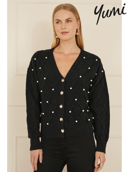 Yumi Pearl Cable Knit Cardigan (AT7584) | € 72