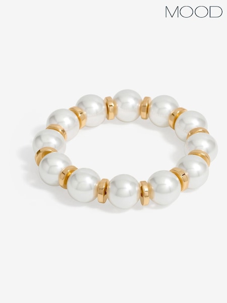 Mood Pearl Graduated Station Stretch Bracelet (AT7603) | 20 €