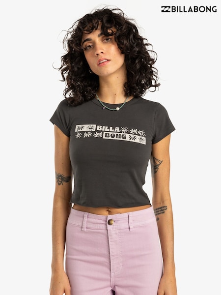 Billabong 100% Cotton Paradise Way Logo Black T-Shirt (AT7715) | €35