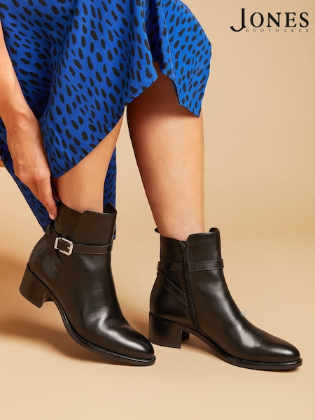 Jones Bootmaker Kyra Leather Black Boots (AT7941) | €165