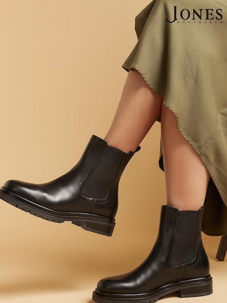 Jones Bootmaker Kefalonia Leather Chelsea Black Boots (AT7949) | €165