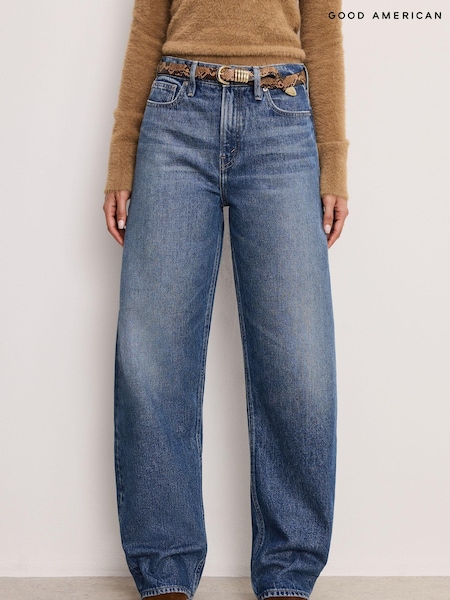 Good American Blue Barrel 100% Cotton Jeans (AT8011) | €208