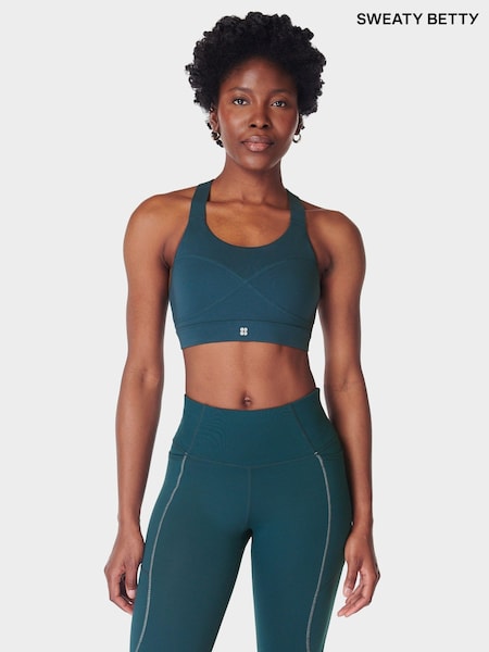 Sweaty Betty Green Medium Power Support Sports Bra (AT8174) | €36
