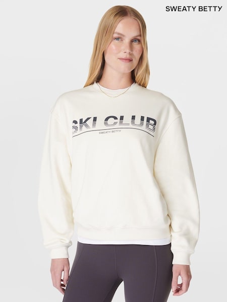 Sweaty Betty White Ski Club Sweatshirt (AT8177) | €56
