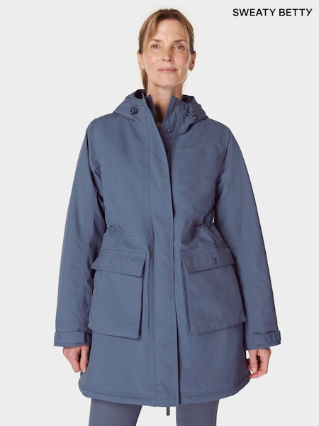 Sweaty Betty Blue Winter Stride Waterproof Parka (AT8181) | €182