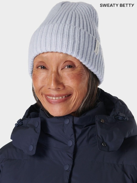 Sweaty Betty Blue Snowfall Winter Knitted Beanie (AT8195) | €50
