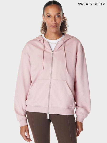 Sweaty Betty Pink Revive Zip Through Hoodie (AT8219) | €57