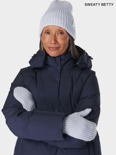 Blau - Sweaty Betty Snowfall Strickhandschuhe für den Winter (AT8224) | 23 €