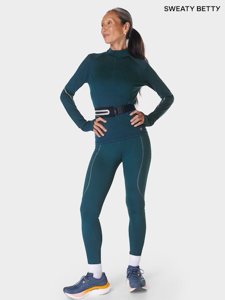 Sweaty Betty Green Full Length Therma Boost 7/8 Running Leggings (AT8228) | €156
