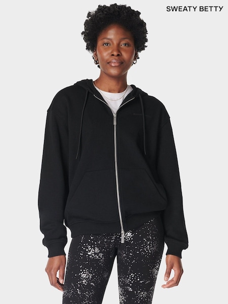 שחור - Sweaty Betty Revive Zip Through Hoodie (AT8244) | ‏377‏₪
