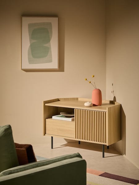 MADE.COM Oak Effect Blaze Corner Up to 50 Inch TV Unit (AT8388) | €377