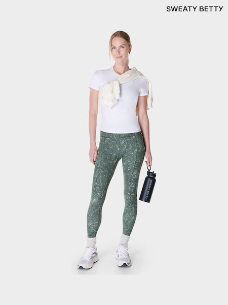 Sweaty Betty Kelly Green Full Length Super Soft Yoga Leggings (AT8436) | €54