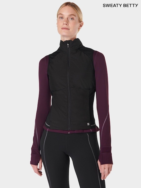 Sweaty Betty Black Limitless Pro Run Gilet (AT8440) | €156