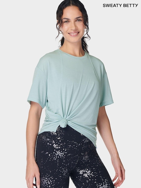 Albastru - Sweaty Betty Soft Flow Studio Tricou (AT8443) | 229 LEI