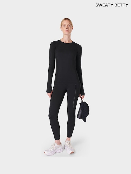 Sweaty Betty Black 7/8 Length Therma Boost 7/8 Running Leggings (AT8445) | €156