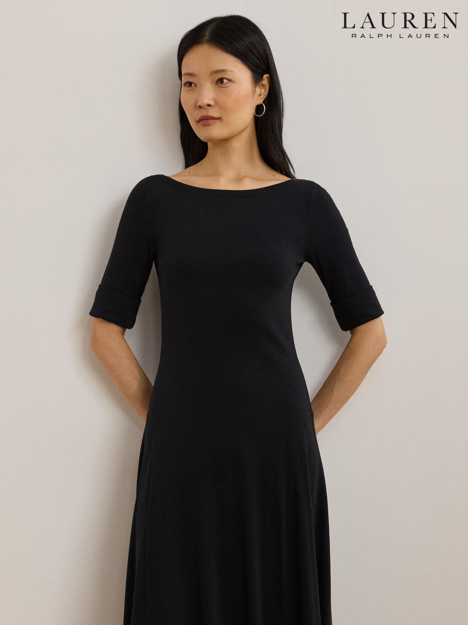Women s Lauren Ralph Lauren Black Midi Dresses Next Luxembourg