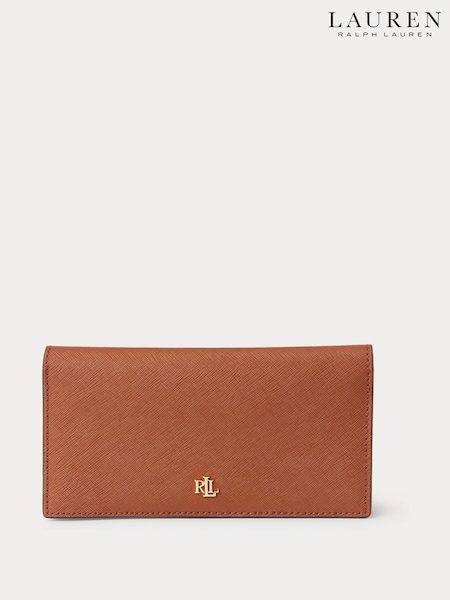 Lauren Ralph Lauren Brown Leather Slim Wallet Purse (AT8471) | € 186