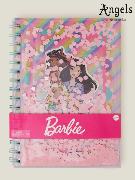 Angels By Accessorize Pink Girls Barbie™ Confetti Cover Notebook (AT8506) | €17
