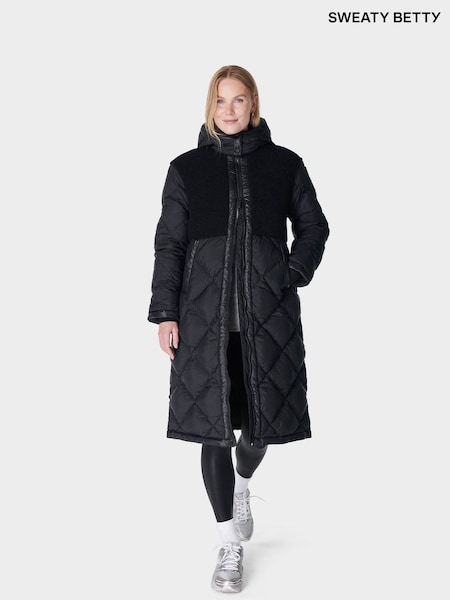 Sweaty Betty Black Navigate Longline Coat (AT8528) | ₪1,634