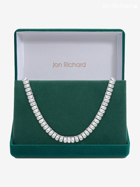Jon Richard Silver Tone Cubic Zirconia Zirconia Allway Necklace (AT8602) | 198 QAR