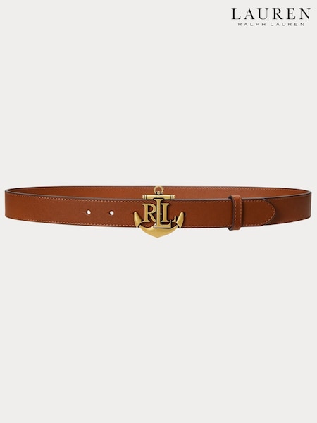 Marrón - Lauren Ralph Lauren Leather Anchor Belt (AT8947) | 168 €