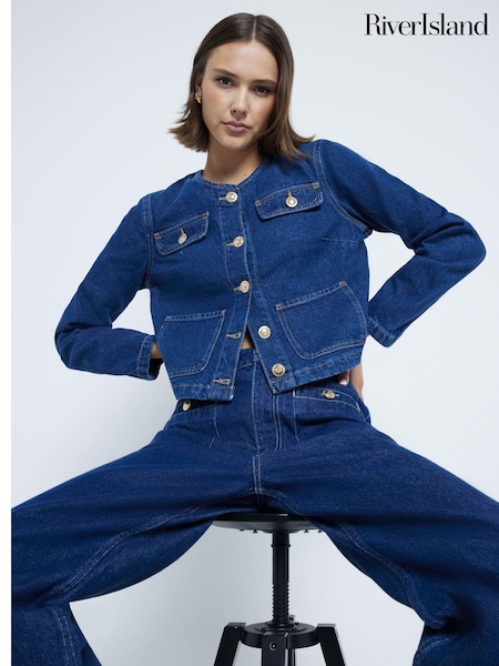 River Island Denim Trophy 100% Cotton Jacket (AT8957) | €29