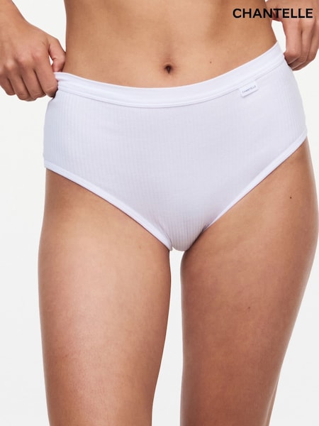 Chantelle Cotton Comfort High Waisted Ribbed Briefs (AT9012) | €22.50