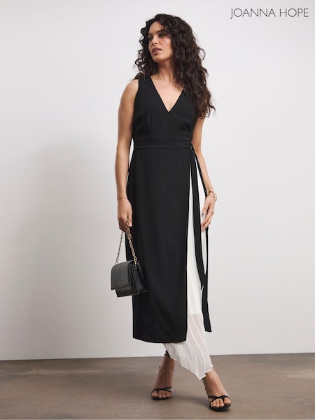 Joanna Hope Black Dress With Pleated Panel (AT9051) | €63