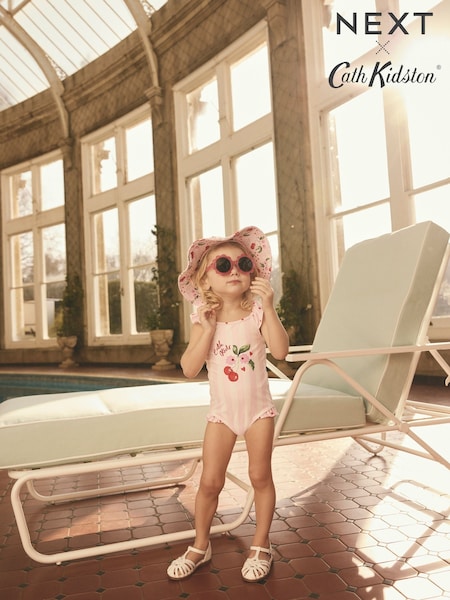 Рожевий - Cath Kidston Floral Print Cherry Hat (3mths-10yrs) (AT9253) | 412 грн - 494 грн