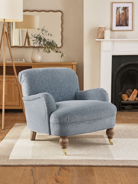 Cotswold Chenille Mid Blue Lilly Accent Chair (AT9353) | €460