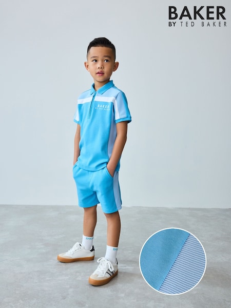 Baker by Ted Baker Blue Polo Shirt and Shorts Set (AT9375) | €54 - €64