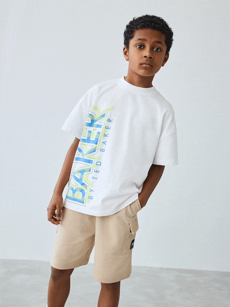 Baker by Ted Baker Graphic T-Shirt and Cargo Shorts Set (AT9382) | AED209 - AED233