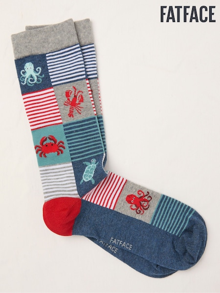 FatFace Grey Sealife Socks (AT9391) | €11