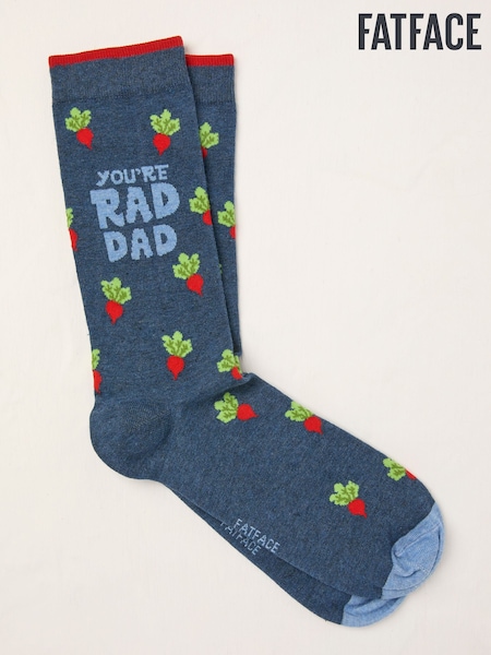 FatFace Blue Rad Dad Socks (AT9393) | €11