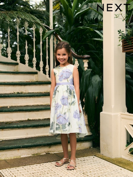 Cream Floral Kew Collection Prom Dress (3-12yrs) (AT9446) | 208 QAR - 228 QAR