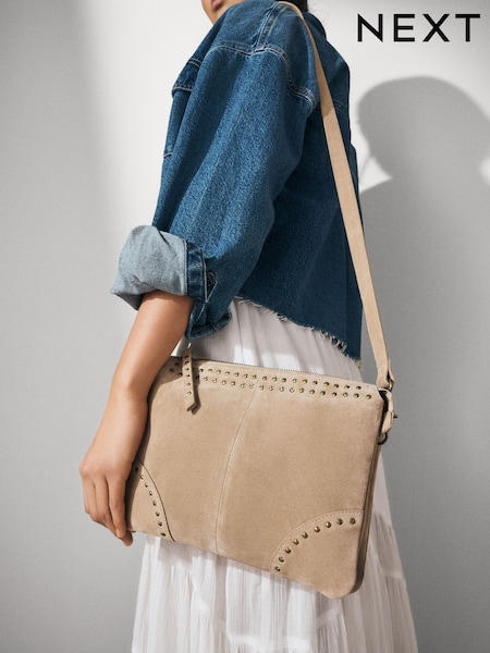 Piedra - Leather Studded Cross-Body Bag (AT9505) | 65 €