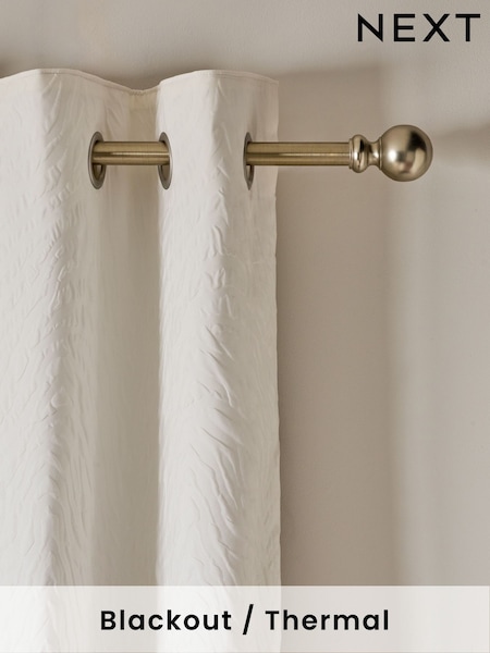 Cream Embossed Animal Texture Blackout/Thermal Eyelet Curtains (AT9526) | €63 - €158
