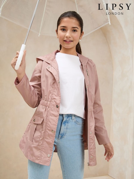 Lipsy Pink Shower Resistant Lightweight Rain Coat (4-16yrs) (AT9547) | $79 - $93