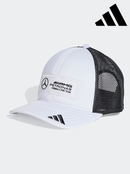 adidas White/Black Mercedes AMG Petronas Formula One Team Trucker Cap (AT9566) | R$ 375