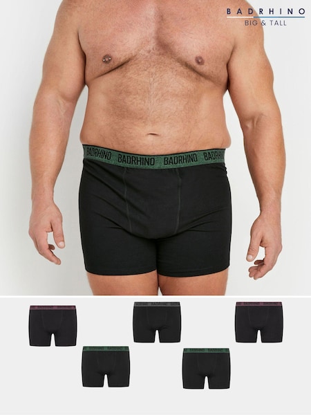 BadRhino Big & Tall Black Boxers 5 Pack (AT9592) | €52