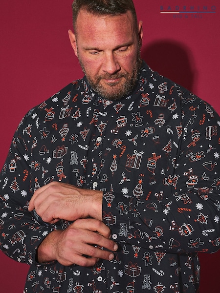BadRhino Big & Tall Outline Christmas 100% Cotton Shirt (AT9613) | 1 923 грн