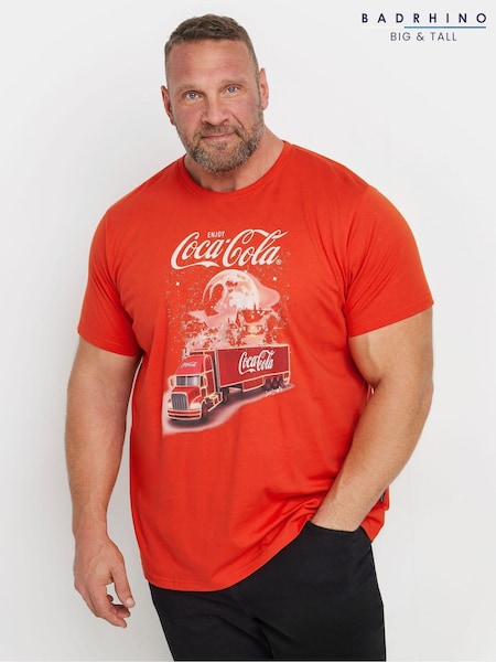 BadRhino Big & Tall Red 100% Cotton Coca Cola T-Shirt (AT9651) | AED140