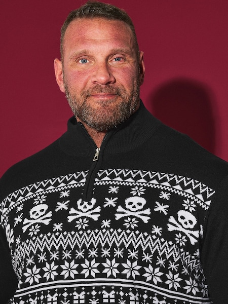 Preto - BadRhino Big & Tall Quarter Zip Jumper (AT9672) | R$ 385