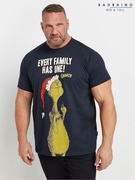 BadRhino Big & Tall Blue 100% Cotton Grinch T-Shirt (AT9673) | €32